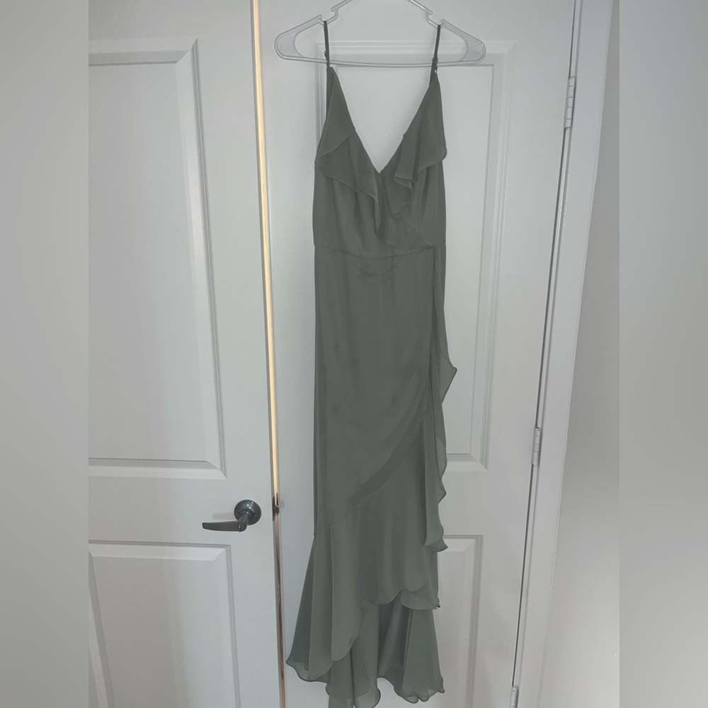 Threads Bridesmaid Dress, S/M, Sage Green